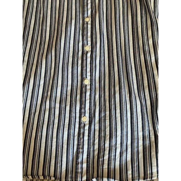 MICHAEL KORS Men's Long Sleeve Dress Shirt Size Large Blue & White Striped - Picture 3 of 9